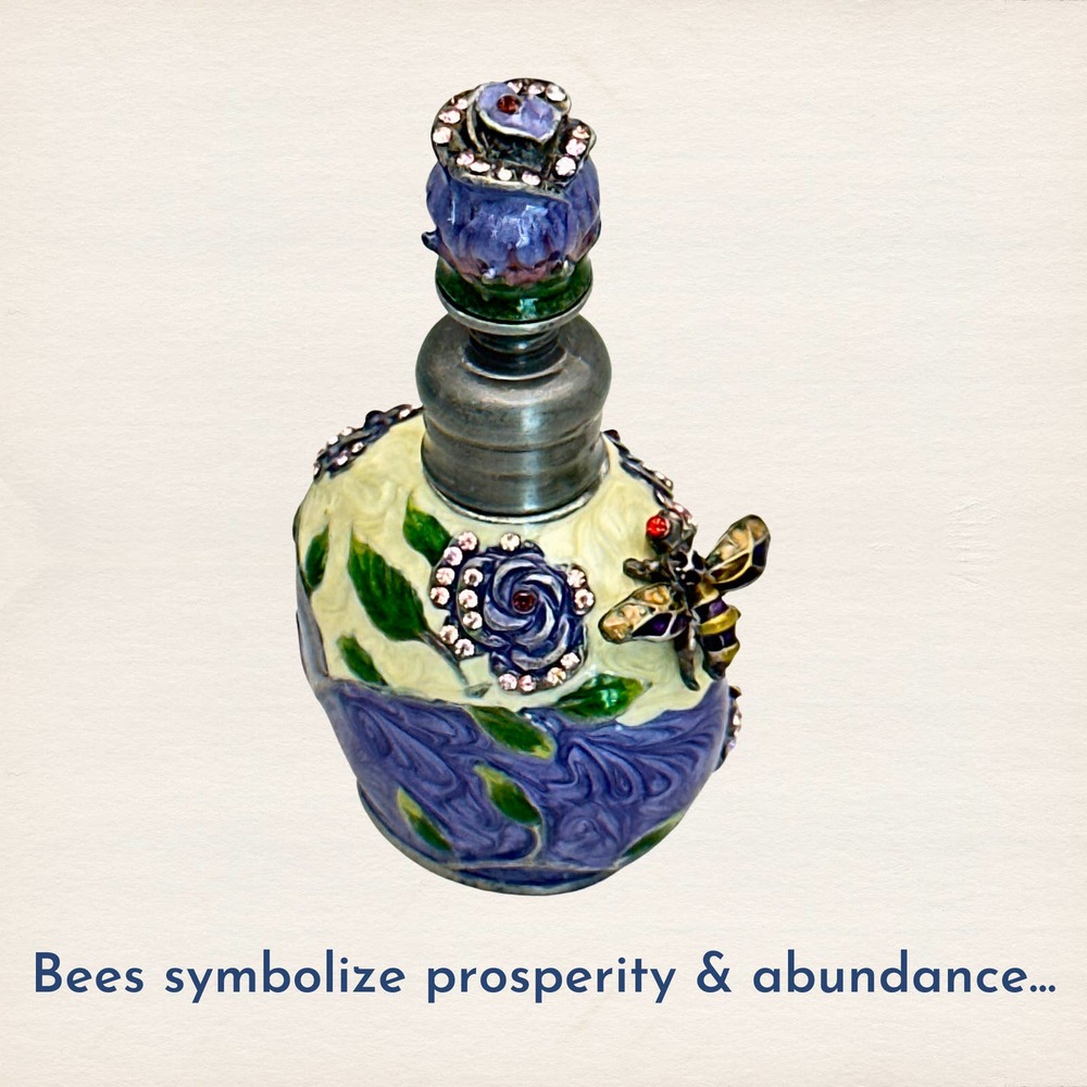 Evenchae Bee & Roses Glass Perfume Bottle, 6 ml, Empty - w/Gift Bag - Picture 11 of 14